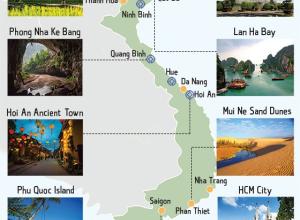 Carte du Vietnam