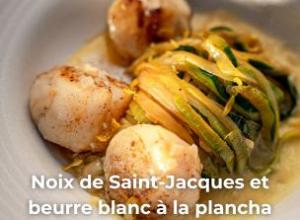 Noix de Saint-Jacques et beurre blanc à la plancha