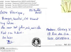 Carte postale avec les canaux de Bruges